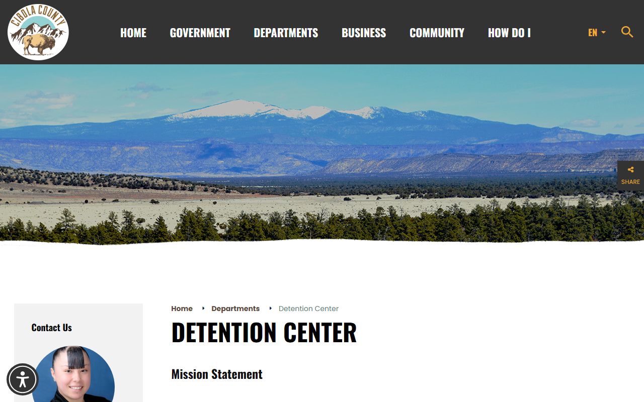 Cibola County inmate population detention center source page